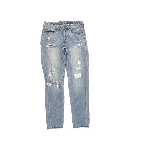 &Denim H&M Boyfriend Low Waist tapered Leg Distressed Women's size 26 Blue Jeans - Picture 1 of 4